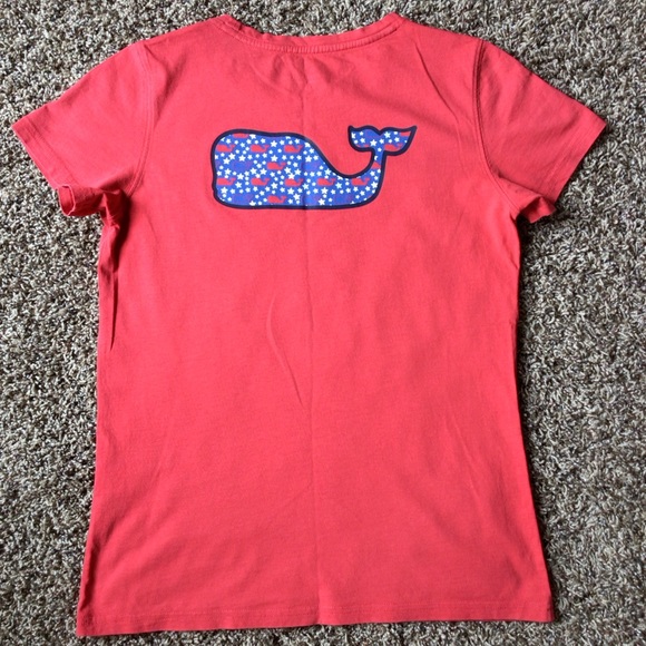 Vineyard Vines Patriotic Red Whale Pocket T-Shirt - Picture 5 of 8